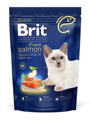 Сухой корм для кошек Brit Premium by Nature с лососем 800г