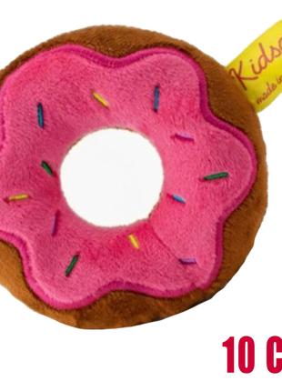 Мягкая игрушка пончик розовый 10 см. Плюшевая игрушка пончик K...