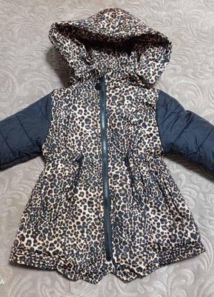 Леопардовая модная куртка на девочку