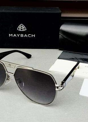 Maybach стильные мужские солнцезащитные очки капли черные с гр...