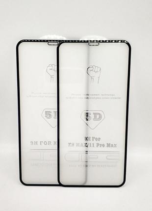 Защитное стекло Xs MAX 11pro MAX iphone 5D айфон fulscreen пол...