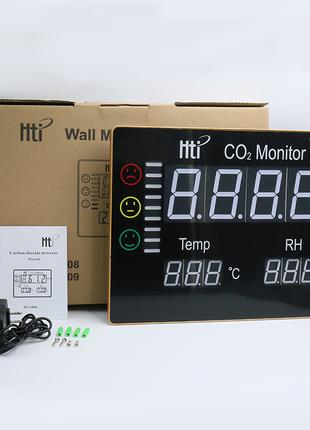 Монитор, детектор СО2, термометр, гигрометр, XINTEST HTI HT-2008