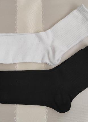 Шкарпетки носки високі резинка однотонні