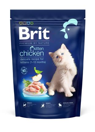 Сухой корм для котят Brit Premium by Nature с курицей 800г