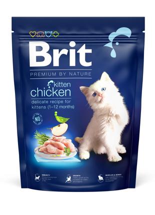 Сухой корм для котят Brit Premium by Nature с курицей 300г