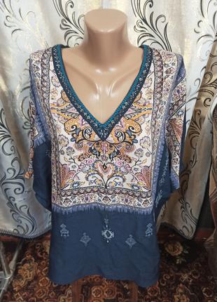 Красивая блуза свободного кроя в этническом стиле monsoon