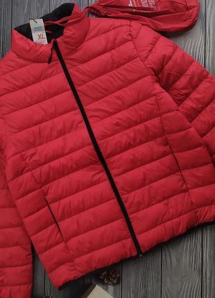 Демисезонная красная стёганая куртка примарк primark xl