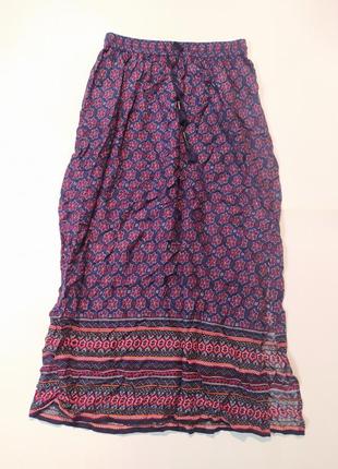 Летняя юбка на резинке в стиле хиппи xl