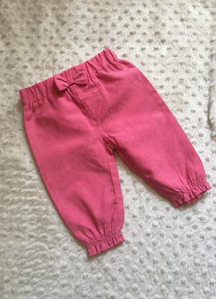 Розовые штаны, штанишки для девочки, легкие штаны pep&co