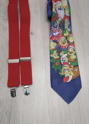 Новогодний галстук. праздничный галстук .