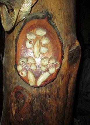 Пано ракушки на дереве декор рукоделие.