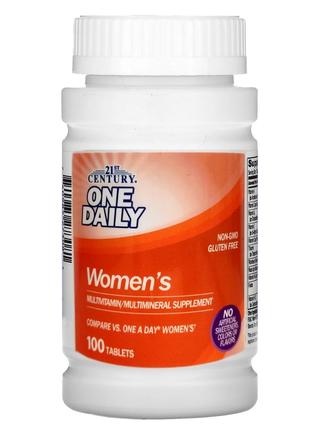 21st Century, One Daily, для женщин, 100 таблеток мультивитамины