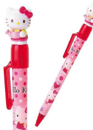 Ручка кулькова з фігуркою «Hello Kitty, чорна». Виробник - San...