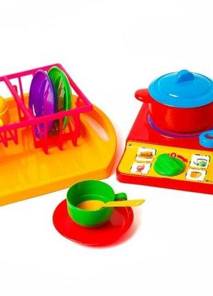 Детская игрушка «Набор посуды 18 предметов, разноцветный». Про...