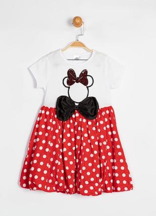 Платье «Minnie Mouse, 3 года (98 см), красно-белое». Производи...