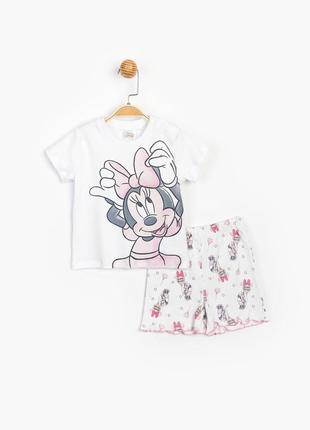Костюм (футболка, шорты) «Minnie Mouse 1 год (86 см), белый». ...
