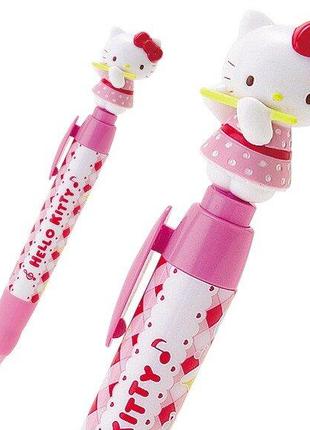 Ручка кулькова з фігуркою «Hello Kitty, чорна». Виробник - San...