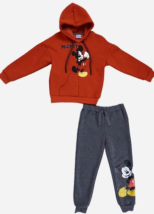 Спортивный костюм «Mickey Mouse, 98 см (3 года), серо-красный»...