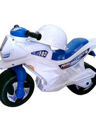 Детская игрушка «Полицейский мото-толокар с каской Orion, бело...