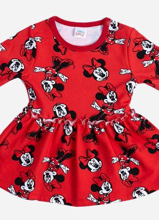 Платье «Minnie Mouse, 68-74 см (6-9 мес), красный». Производит...