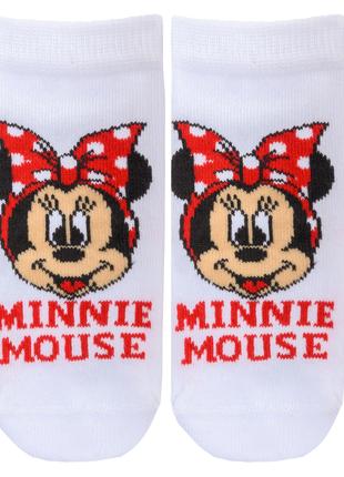 Носки «Minnie Mouse, 0-6 мес, 6-8 см, белые». Производитель - ...
