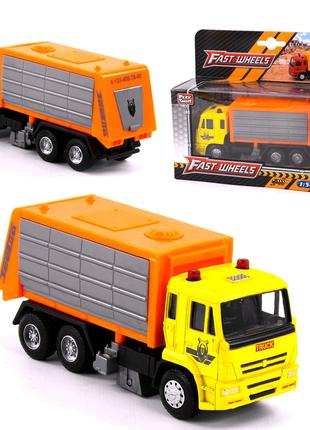 Дитяча іграшка «Вантажівка з інерційним механізмом, жовто-жовт...