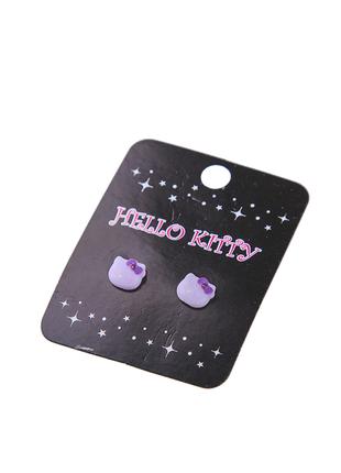 Серьги-пусеты «Hello Kitty фиолетовые». Производитель - Sanrio...