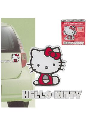 Пластиковая наклейка на машину «Hello Kitty, разноцветный». Пр...