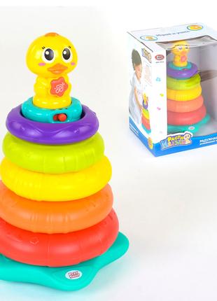 Музыкальная детская игрушка «Пирамидка, со звуковым и световым...