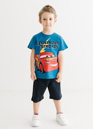 Костюм (футболка, шорты) «Cars Pixar 98 см (3 года), черно-син...