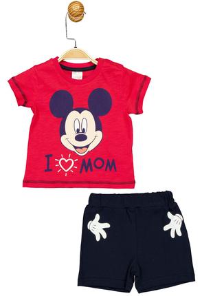 Костюм (футболка, шорты) «Mickey Mouse 68-74 см (6-9 мес), чер...