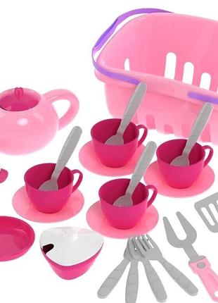 Детская игрушка «Набор посуды, розовый». Производитель - Kimi ...