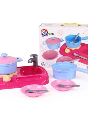 Детская игрушка «Набор посуды 11 предметов, разноцветный». Про...