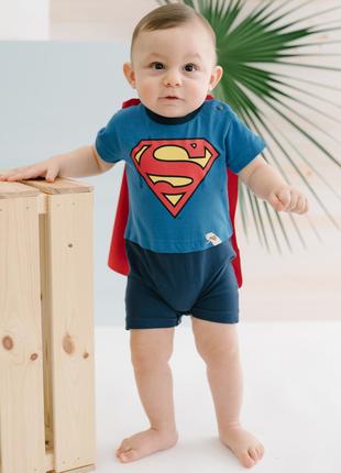Песочник (комбинезон) «Superman 62-68 см (3-6 мес), сине-красн...