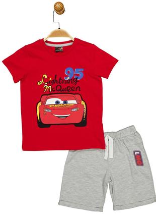 Костюм (футболка, шорты) «Cars Pixar 98 см (3 года), серо-крас...