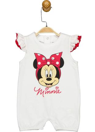 Песочник (комбинезон) «Minnie Mouse, 62-68 см (3-6 мес), бело-...