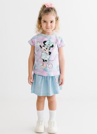 Костюм (футболка, юбка) «Minnie Mouse 98 см (3 года), синий». ...