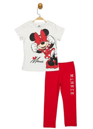 Костюм (футболка, штаны) «Minnie Mouse 98 см (3 года), бело-кр...