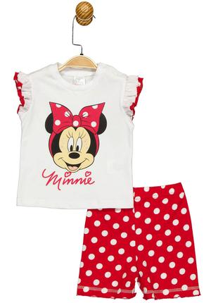 Костюм (футболка, шорты) «Minnie Mouse 68-74 см (6-9 мес), бел...