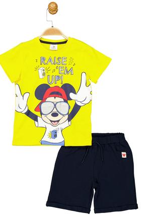 Костюм (футболка, шорты) «Mickey Mouse 98 см (3 года), желто-с...