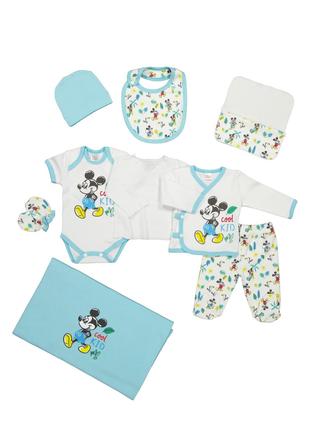 Набір одягу «Mickey Mouse, 56-62 см (0-3 міс) Disney, біло-син...