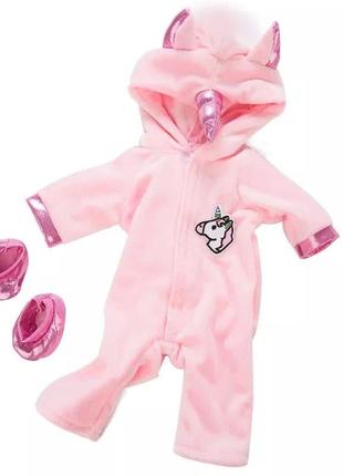 Одежда для куклы Беби Борн 40-43 см / Baby Born Комбинезон роз...
