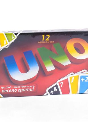 Настільна гра «Уно, 12 варіантів гри, різнокольорова». Виробни...
