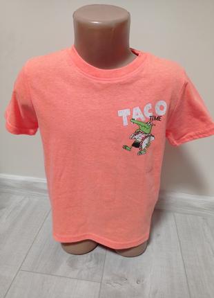 Детская персиковая футболка "Сэндвич" для мальчика Турция OSTI...