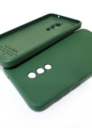 Силиконовый чехол для Meizu 16th зеленый тонкий матовый с микр...
