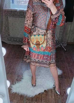 Набор сумка сарафан платье туника с восточным узором шифоновое