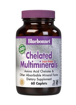Хелатные мультиминералы без железа Bluebonnet Nutrition Chelat...