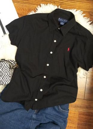 Чорна котонова сорочка / рубашка polo