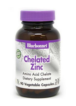 Хелатный Цинк Bluebonnet Nutrition Chelated Zinc (90 veg caps)