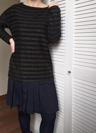 Теплое платье свитер имитация оверсайз свитера в плоску и юбки...